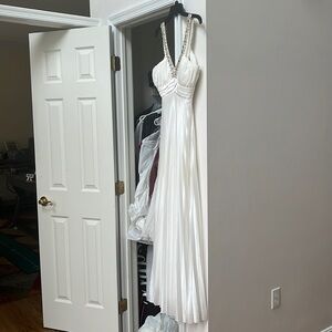 Sequin hearts brand dress in off white size five